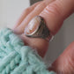 Mid-Century Sterling Silver Shell Roman Emperor Cameo Signet Ring