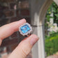 Impressive 9ct Gold Topaz Pearl Halo Ring