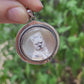 Vintage Sterling Silver Essex Crystal Pendant with White Terrier Dog