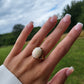 Vintage 9ct Gold Opal Cabochon & Diamond Ring