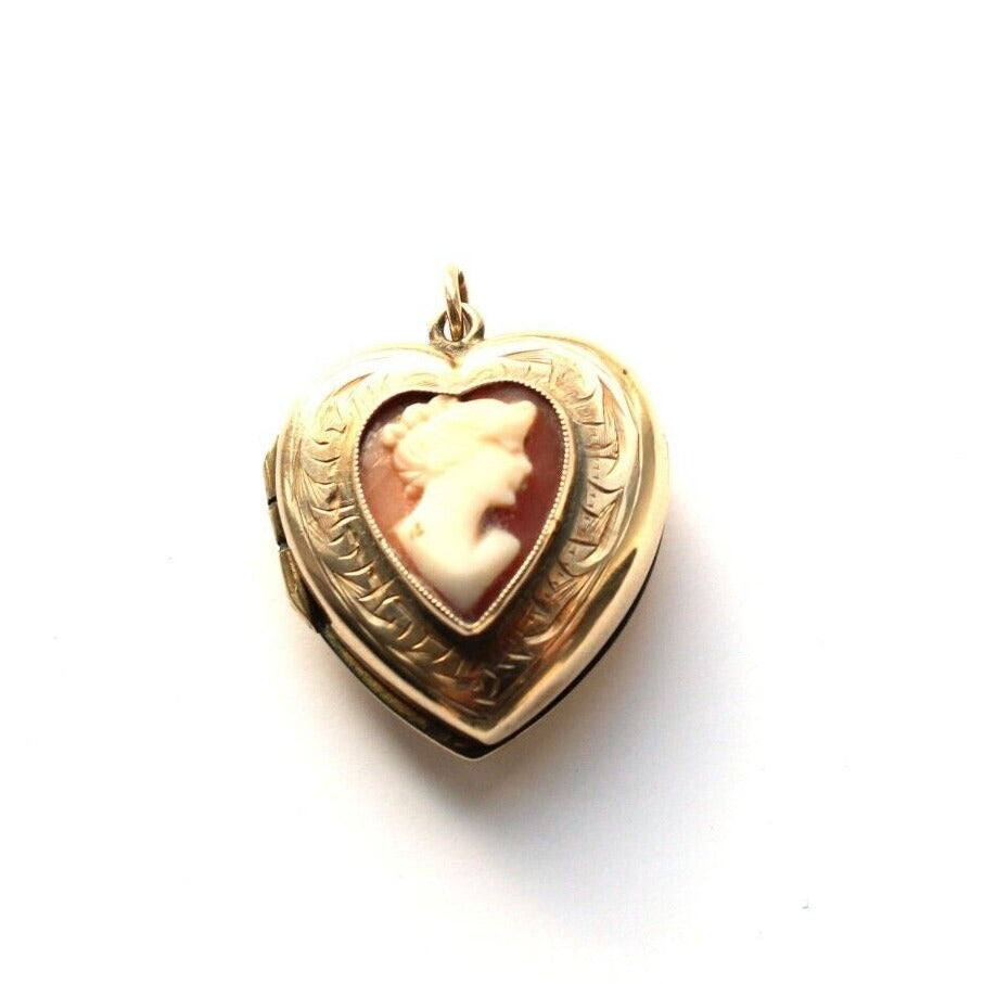 Antique 9ct Gold Back & Front Cameo Locket