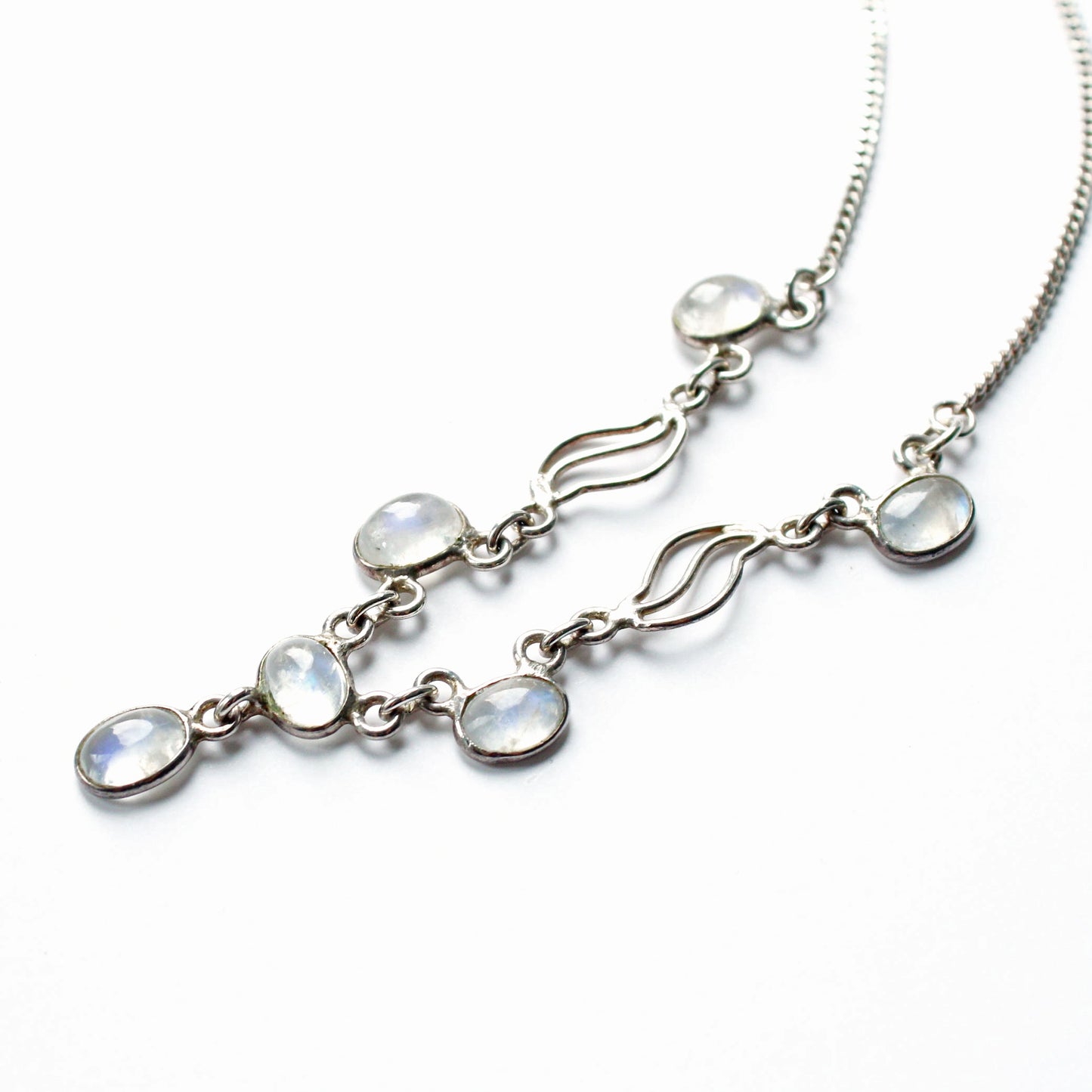 Solid Silver Moonstone Necklace