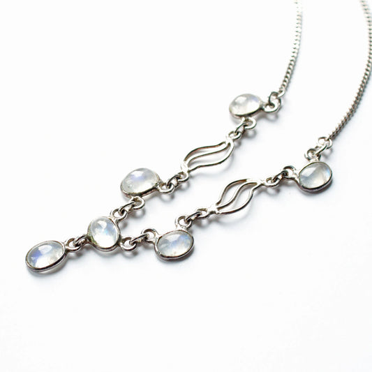 Solid Silver Moonstone Necklace