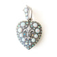 Sterling Silver Opal Fleur Di Lis Locket