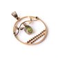 Sweet Antique Peridot Circle Pendant