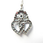Victorian style  Opal Sweetheart Pendant in Sterling Silver