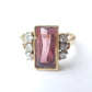 Antique 18ct Gold Pink Tourmaline & Diamond Ring