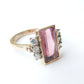 Antique 18ct Gold Pink Tourmaline & Diamond Ring