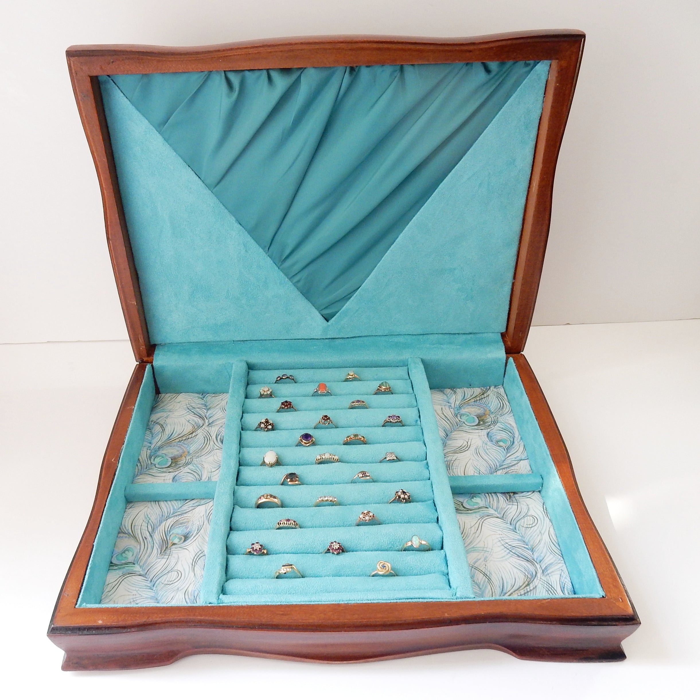 Decorative Jewelry Boxes Engrave Logo Luxury Walnut Small - Temu