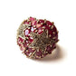 Unique Vintage Sterling Silver Ruby Celestial Star Ring