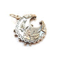 Victorian Solid Silver Moon Pendant Aesthetic Period