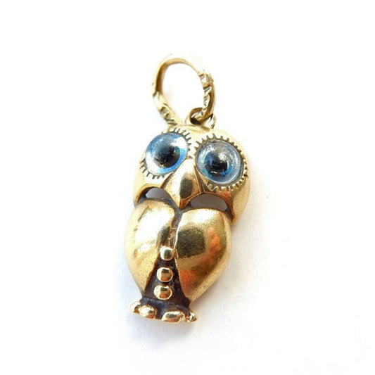 Vintage 14ct Gold Owl Charm