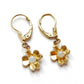 Vintage 14ct Rolled Gold Three Leaf Clover Earrings K&L