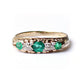 Vintage 9ct Gold Emerald & Diamond Band