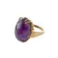 Vintage 9ct Gold Natural Amethyst Cabochon Ring