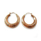 Vintage Embossed 9ct Gold Hoop Earrings (2.4grams)