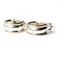 Vintage Ralph Lauren Designer Two Tone Clip Back Earrings