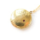 Vintage Rolled Gold Red Paste Flower Locket & Chain