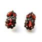 Vintage Sterling Silver Garnet Earrings January Birthstone
