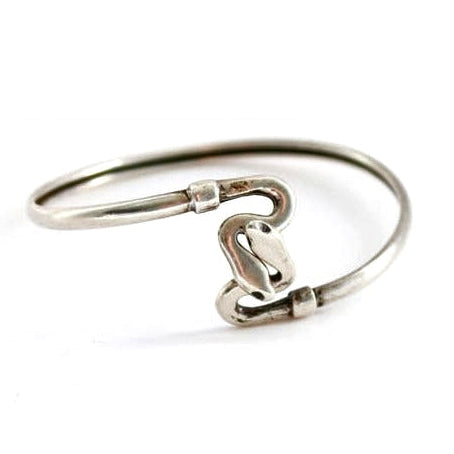 Vintage Sterling Silver Snake Bangle