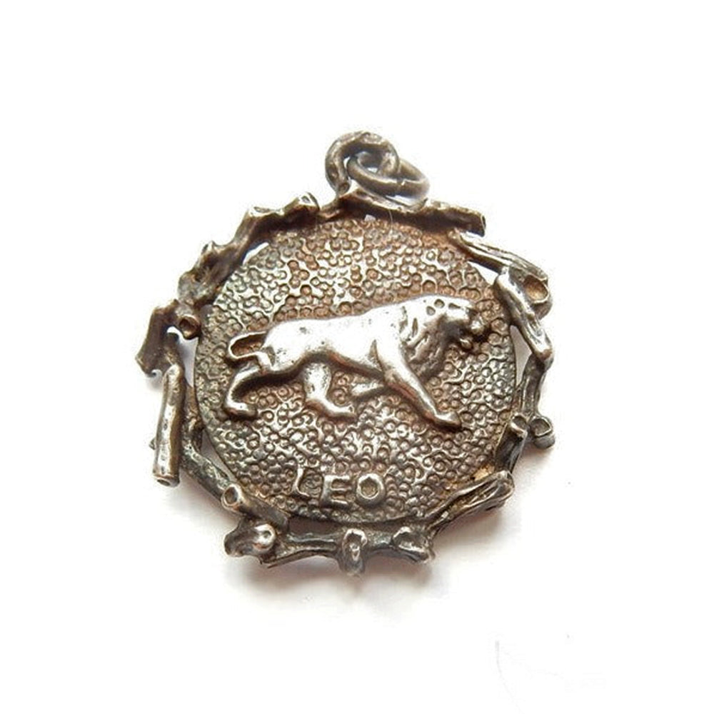 Vintage Sterling Silver Zodiac Leo Charm