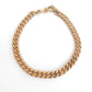 Antique Rolled Gold Curb Chain Bracelet with Dog Clip