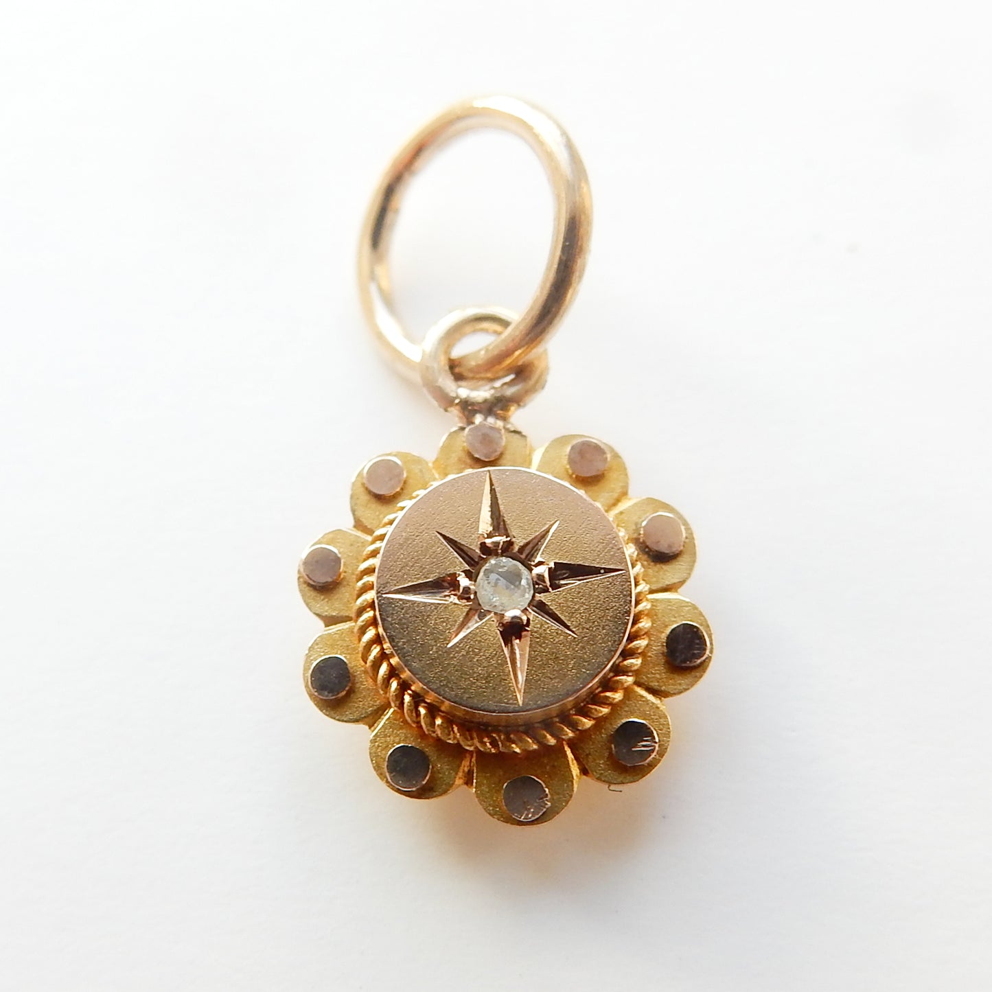 Victorian 9ct Gold Diamond Star Pendant