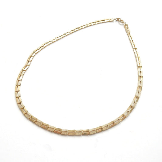 Vintage Goldplated Choker Chain Necklace 15" (6.8grams)