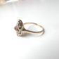Unusual Antique 9ct White Gold Filigree Ruby Ring US Size 8 3/4 UK S