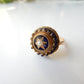 Victorian 14ct Gold Enamel & Seed Pearl Conversion Ring US Size 6.5 UK 0