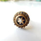 Victorian 14ct Gold Enamel & Seed Pearl Conversion Ring US Size 6.5 UK 0