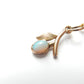 Antique Edwardian 9K Gold Opal Necklace Delicate Jewelery Stick Pin Conversion