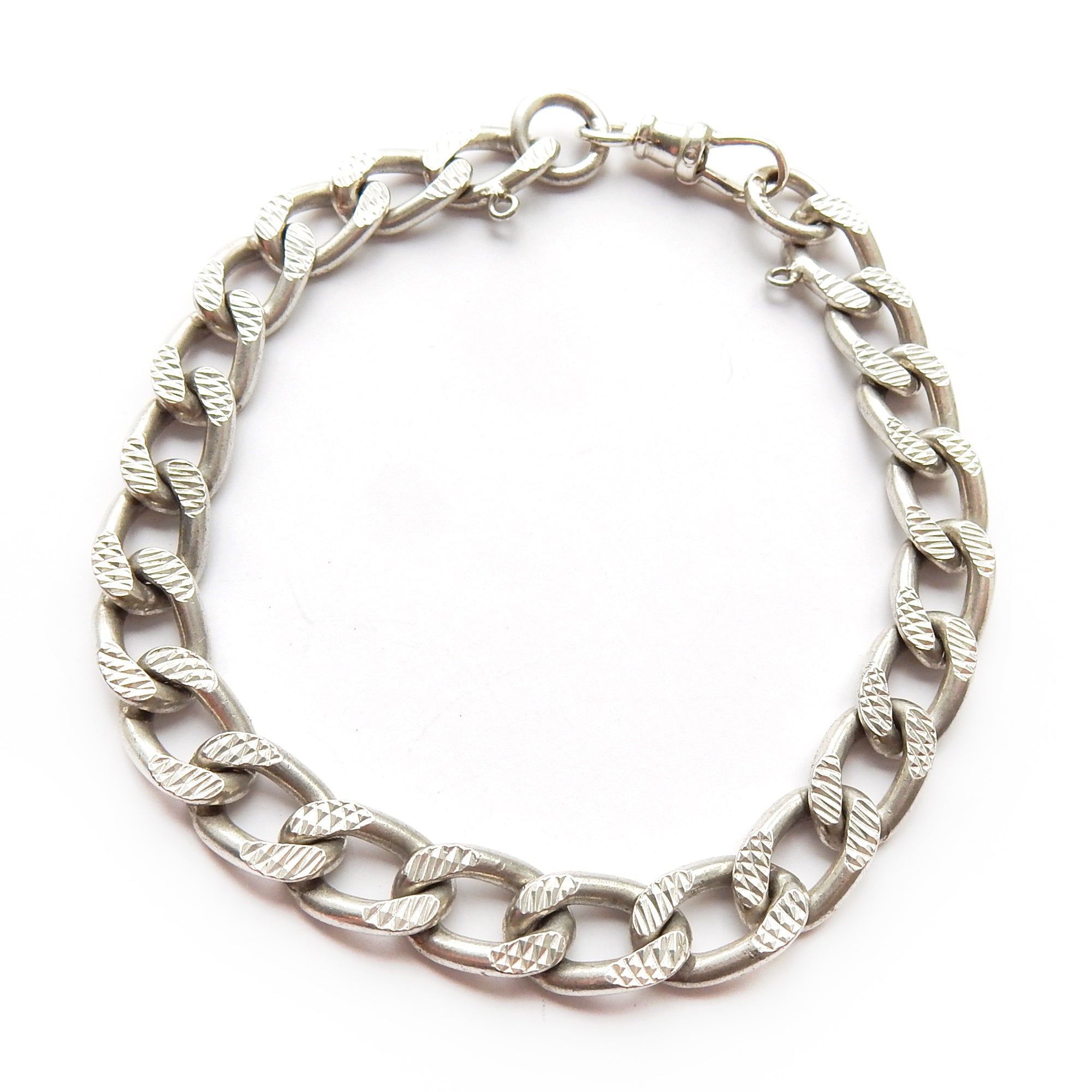 Silver curb sales link bracelet