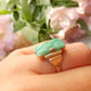 Art Deco 9ct Gold Carved Jade Ring US Size 6 UK N