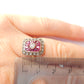 9ct Gold Art Deco Style Diamond & Ruby Ring US Size 6.5 UK N 1/2