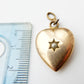 Antique Rolled Gold Seed Pearl Puffy Heart Pendant Charm