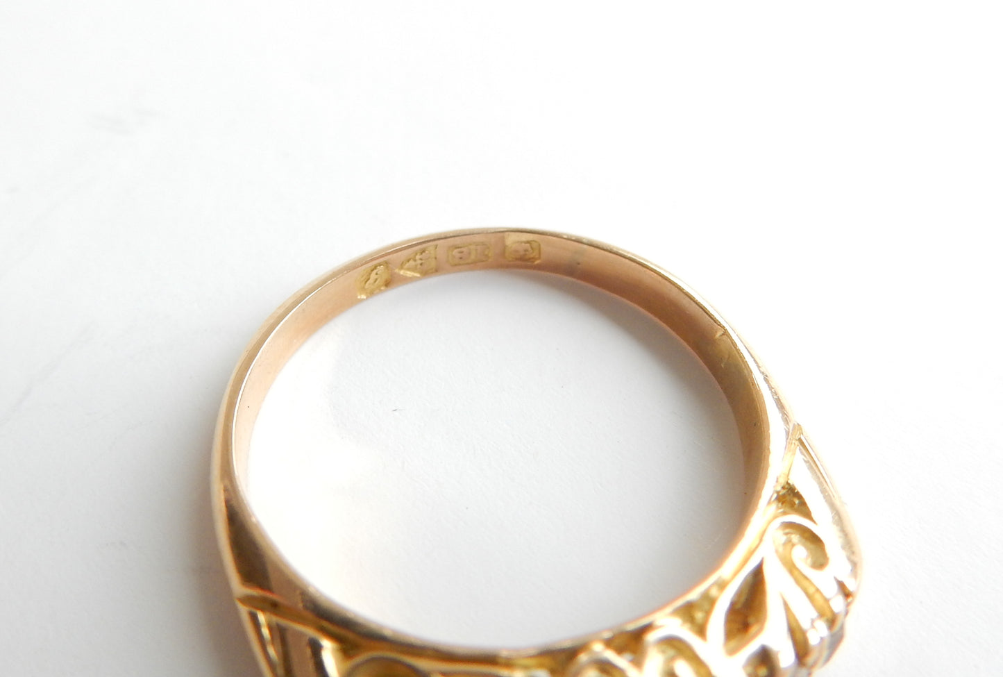 Antique Edwardian 18ct Gold Diamond Five Stone Ring US Size 4.5 UK K