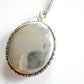 Antique 1930s Art Deco Morpho Butterfly Wing Pendant Necklace Sterling Silver B12