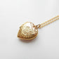 Vintage 9 Carat Gold Back & Front Locket Keepsake Heart Locket Necklace