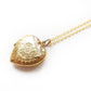 Vintage 9 Carat Gold Back & Front Locket Keepsake Heart Locket Necklace