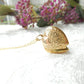 Vintage 9 Carat Gold Back & Front Locket Keepsake Heart Locket Necklace