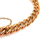 Antique Rolled Gold Curb Bracelet Gold Padlock Heart
