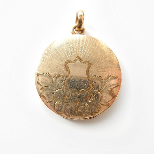 Antique Victorian Rolled Gold Monogram Locket Pendant