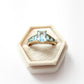Vintage 9k Gold Blue Topaz Ring US Size 6 UK M 1/2