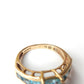 Vintage 9k Gold Blue Topaz Ring US Size 6 UK M 1/2