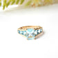 Vintage 9k Gold Blue Topaz Ring US Size 6 UK M 1/2