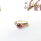 Vintage 9ct Gold Garnet Cabochon Ring January Birthstone US 6 1/4 UK O