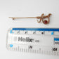 Antique Rolled Gold Jabot Pin Sword Brooch