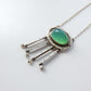 Antique Gulloiche Enamel Chrysoprase Seed Pearl Necklace 1910s Arts & Crafts Jewellery