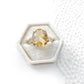 Vintage 9ct Gold Citrine Ring June Birthstone US Size 5.5 UK L 1/2